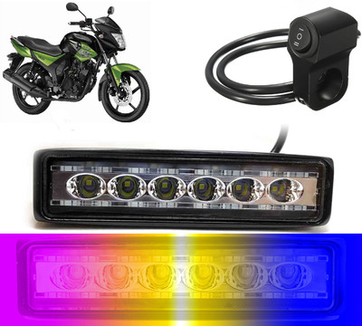AUTO PEARL 6-inch 14LED Yellow/White/Red/Blue & Blinking Led Fog Light with Switch F35 Fog Lamp Motorbike LED for Yamaha (12 V, 24 W)(SZ-RR, Pack of 1)