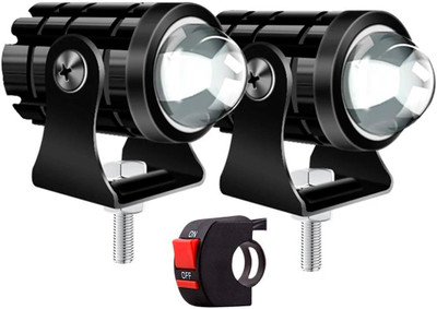 SHOP4U Original DC Power Mini Gun Driving Fog Light for Suzuki Gixxer SF 250 BS6 Headlight Motorbike LED for Suzuki (12 V, 18 W)(Universal For Bike, Pack of 3)