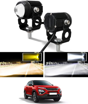 MATIES High/Low Beam Amber And White Twin Mini LED Light For Harrier Tata 2019 Fog Lamp Car, Motorbike, Truck, Van LED for Tata (12 V, 55 W)(Harrier, Pack of 2)
