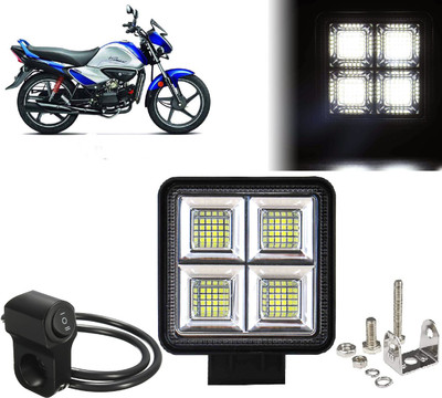AUTO PEARL 64 LED-192W Motorcycle Led Fog Light Super Bright with one Black Switch B69 Fog Lamp Motorbike LED for Hero (12 V, 192 W)(Splendor iSmart)