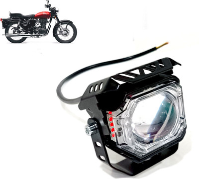AUTO PEARL White/Yellow High Beam & Multi Flicker Red/Blue Led A021 Fog Lamp Motorbike LED for Royal Enfield (12 V, 30 W)(Bullet 350, Pack of 1)