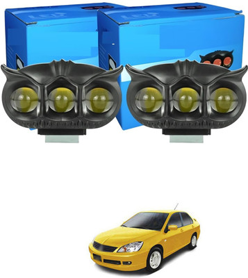 GONAMA Led New Owl Design Motorcycle Spot Light Dual Color Fog Driving Lights sg196 Car Fancy Lights(Multicolor)