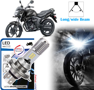 AUTO PEARL 2-Side 12Led Chips Motorcycle Bulb 7500K-12V-9W wide Beam Ultra Bright White C36 Headlight Motorbike LED for Honda (12 V, 9 W)(CB Trigger, Pack of 1)