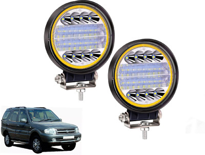 AUTO PEARL 24LED Round 3Mode Yellow/White light High Beam Led E094 Fog Lamp Car LED for Tata (12 V, 72 W)(Safari, Pack of 2)