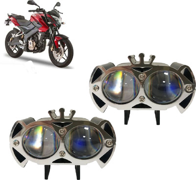 AUTO PEARL 2-Lens DevilEye Dual Color Crown Emitting Diode Led for Pulsar 180 NS Fog Lamp Motorbike LED for Bajaj (12 V, 12 W)(Pulsar 180, Pack of 2)