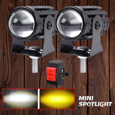 Znee Smart Spotlights Mini Projector Fog Light Front Driving Lampwith Three Line Switch Fog Lamp Car, Motorbike, Truck, Van LED (12 V, 36 W)(Universal For Car, Pack of 2)