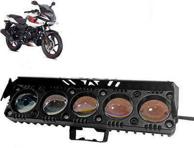AUTO PEARL 5-Projector lens LED Dual Color High Beam Foglight O174 Fog Lamp Motorbike LED for Bajaj (12 V, 30 W)(Pulsar 220, Pack of 1)