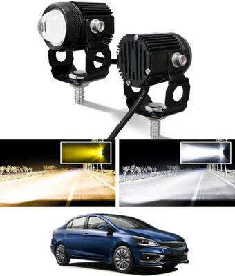 AYW Twin Mini LED Lights Amber and White High/Low Beam For Ciaz Maruti Suzuki 2016 Fog Lamp Car, Motorbike, Truck, Van LED for Maruti Suzuki (12 V, 55 W)(Ciaz, Pack of 2)