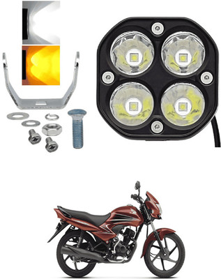 LOVMOTO Universal 4 INCH 40W Squire Led Driving Fog Lights White Yellow Light S102 Dash Light Car, Motorbike LED for Honda (12 V, 40 W)(Dream Yuga, Pack of 1)