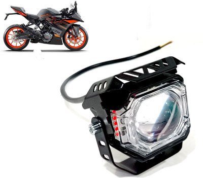 AUTO PEARL White/Yellow High Beam & Multi Flicker Red/Blue Led A184 Fog Lamp Motorbike LED for KTM (12 V, 30 W)(RC 200, Pack of 1)