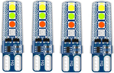 Delhismart T-10 SOCKET PARKING LED BULB FOR BIKES,CARS (RGB STOBE) PACK OF 4 Parking Light Car, Motorbike LED (12 V, 8 W)(Universal For Bike, Universal For Car, Pack of 4)