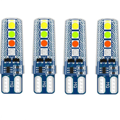 Delhismart T-10 SOCKET PARKING LED BULB FOR BIKES,CARS (RGB STOBE) PACK OF 4 Parking Light Car, Motorbike LED (12 V, 8 W)(Universal For Bike, Universal For Car, Pack of 4)
