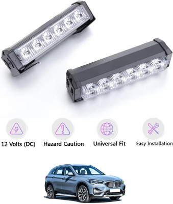 MATIES (6) LED/12V Red/Blue Police Flash Light With Remote For Vehicle -255 Car Fancy Lights(Red, Blue)