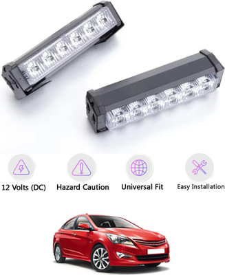 MATIES (6) LED/12V Red/Blue Police Flash Light With Remote For Vehicle -242 Car Fancy Lights(Red, Blue)