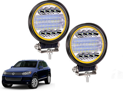 AUTO PEARL 24LED Round 3Mode Yellow/White light High Beam Led E154 Fog Lamp Car LED for Volkswagen (12 V, 72 W)(Touareg)
