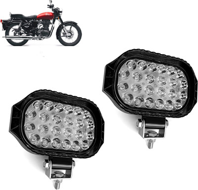 AUTO PEARL 24 LED Hi-Lo Ultra Bright White light Driving Spot Work Lights for Bike 167 Back Up Lamp Motorbike LED for Royal Enfield (12 V, 45 W)(Bullet 350, Pack of 2)