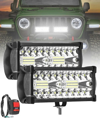 CARZEX NEW Waterproof All Cars Bar light LED Focus Beam Light And Flood Light Off-Roading for Night Time and Highway Travelers. (36 LED 7 INCH). Headlight Car LED (12 V, 55 W)(Universal For Car, Pack of 2)