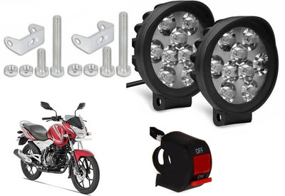 SMARTER RIDE 9CAPLED_SWICTH_015 Fog Lamp Motorbike LED for Bajaj (12 V, 15 W)(Universal For Bike, Pack of 2)
