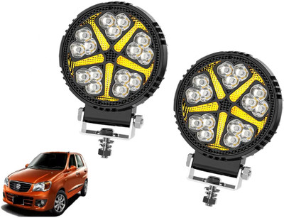 AUTO PEARL 4 Inch Round Star-Shaped Auxiliary 15Led Amber DRL Spot Light for Car A032 Back Up Lamp Car LED for Maruti Suzuki (12 V, 30 W)(Alto K10, Pack of 2)