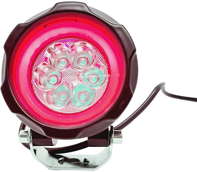 AutoPowerz 6 Led fog lamp Red cob round single Fog Lamp Car, Motorbike LED (12 V, 40 W)(Universal For Car, Universal For Bike, Pack of 1)