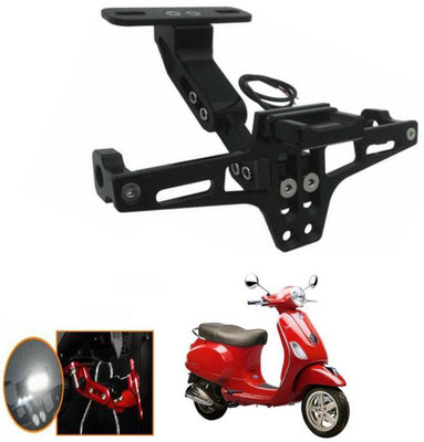 REPLEY no.plate-bracket-black-led-207 License Plate Light Car, Motorbike LED for Piaggio (12 V, 35 W)(Vespa LX 125)