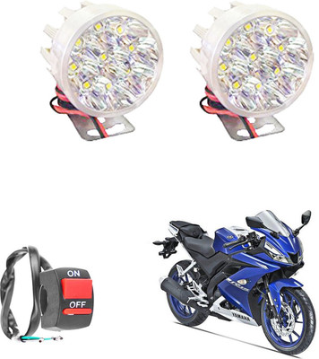 REPLEY 9LedSmallRound0231 Headlight Motorbike LED for Yamaha (9 V, 9 W)(YZF-R15 S, Pack of 3)