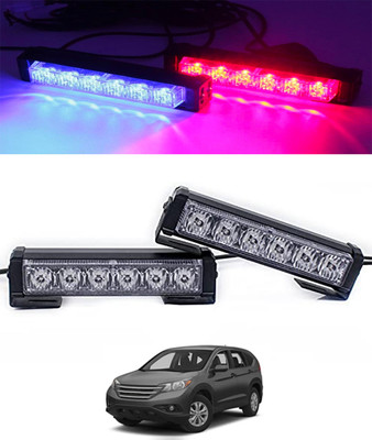 ABJD Universal Red/Blue Waterproof 12V 6 LED Police Light With Remote For Car-74 Fog Lamp Car LED for Honda (12 V, 55 W)(Universal For Car, Pack of 1)