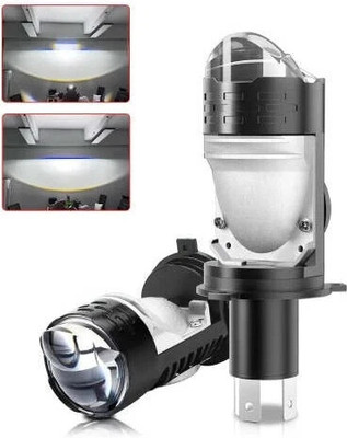 AutoPowerz White LED Dual Vision Lens Projector H4 LED Headlight Bulb Headlight Car, Motorbike, Truck LED (12 V, 60 W)(Universal For Bike, Universal For Car, Pack of 1)