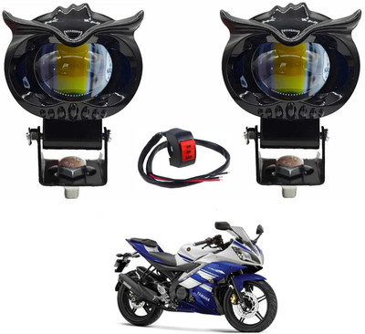 XZRTZ Owl Light One Lens Fog Light White Yellow Latest Owl Light Fog Lamp ForR15 Fog Lamp Motorbike LED for Yamaha (12 V, 55 W)(Universal For Bike, Pack of 2)