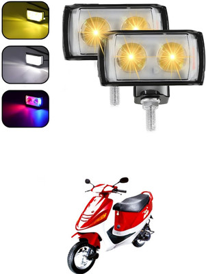 GONAMA Universal Mini Double Lens Fog Light with yellow & White Flashing Light sg1 Indicator Light Car, Motorbike LED for BMW (12 V, 40 W)(GS, Pack of 1)