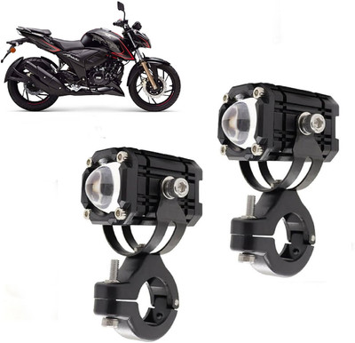 AUTO PEARL Mini LED Yellow/White/Red with Flashing Led for Apache RTR 200 Fog Lamp Motorbike LED for TVS (12 V, 15 W)(Apache RTR 200, Pack of 2)