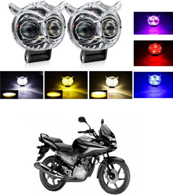 LOVMOTO Universal Transparent LED Owl Shaped Fog Light & Flashing Light Multicolor sg135 Fog Lamp Car, Motorbike LED for Yamaha (12 V, 20 W)(RD 350, Pack of 2)
