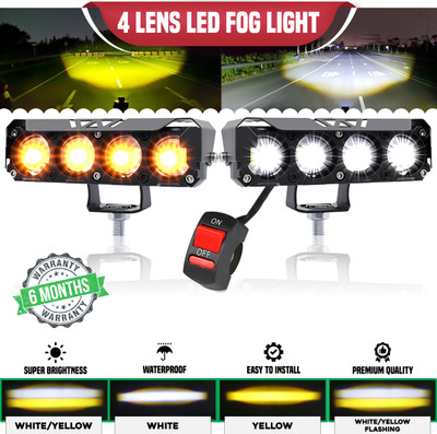 MIKANIX LED Fog Light for Universal For Bike Universal For Car