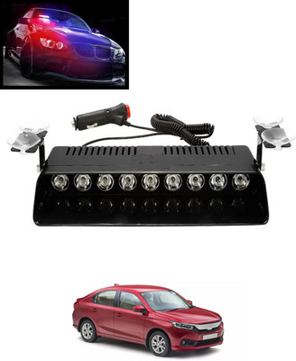 MATIES 12V/9Led Strobe Police Emergency Flasher High Quality Red/Blue Light -19 Interior Light Car LED for Honda (12 V, 55 W)(Amaze, Pack of 1)