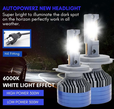 LIU HJG White LED 300 WATT DC 12V-80V Headlight Bulb Headlight Car LED (12 V, 300 W)(Universal For Car, Pack of 2)