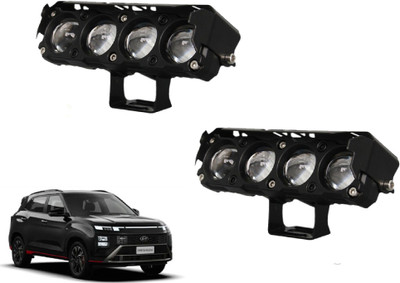 AUTO PEARL 4-Projector lens LED Dual Color White and Yellow Led for Creta N-Line 2024 Fog Lamp Car LED for Hyundai (12 V, 25 W)(Creta, Pack of 2)