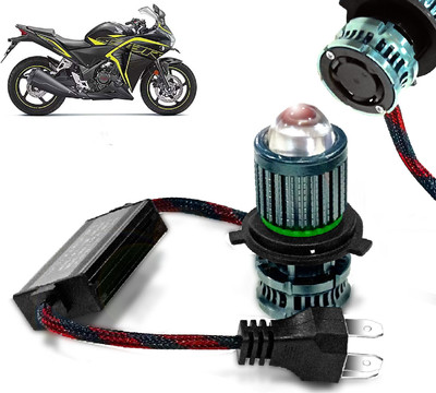 AUTO PEARL H4 Led Fan Heat Dissipation Dual Beam White-Yellow, with Flashing Mode G124 Headlight Motorbike LED for Honda (12 V, 30 W)(CBR 250R)