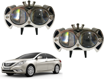 AUTO PEARL 2-Lens Dual Color Crown DevilEye foglight Led for Sonata Embera Fog Lamp Car LED for Hyundai (12 V, 12 W)(Sonata, Pack of 2)