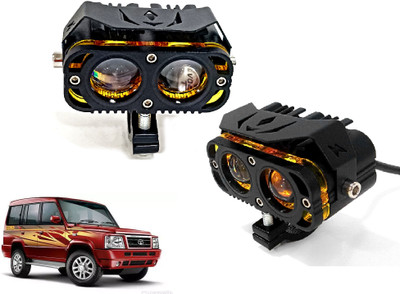 AUTO PEARL 2Lens LED Yellow/White/Red Led with Flashing for Sumo Gold Fog Lamp Car LED for Tata (12 V, 30 W)(Sumo, Pack of 2)
