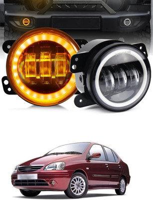 GONAMA Universal 4 inch White Amber Ring DRL Fog Light Round Light LED Fog Lamp sg36 Car Fancy Lights(Multicolor)