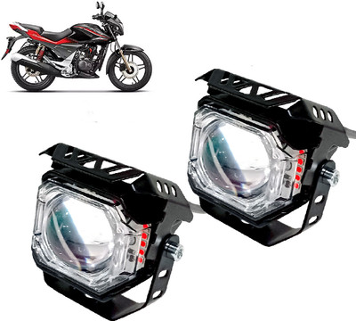 AUTO PEARL White/Yellow & Multi Flicker Red/Blue High Beam Led for CBZ Extreme Fog Lamp Motorbike LED for Hero (12 V, 30 W)(CBZ Xtreme, Pack of 2)