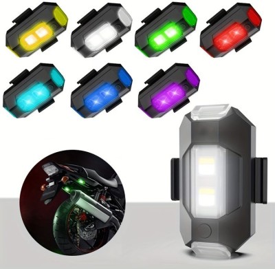 insignia decor 7 Colors 40 Modes LED Aircraft Helmet Strobe Light for bike Cycles safety light Brake Light Car, Motorbike, Truck, Van LED (5 V, 1 W)(Universal For Bike, Universal For Car, Pack of 1)