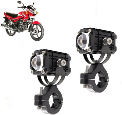 AUTO PEARL Mini LED Yellow/White/Red with Flashing Led for Achiever Fog Lamp Motorbike LED for Hero (12 V, 15 W)(Achiever, Pack of 2)