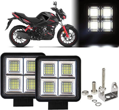 AUTO PEARL 64 LED 192W Fog Light Super Bright With Mounting Brackets for Xtreme 160 R Fog Lamp Motorbike LED for Hero (12 V, 192 W)(Xtreme, Pack of 2)