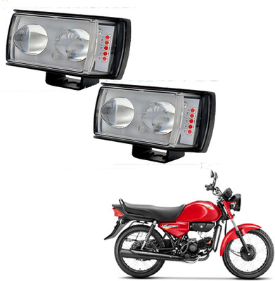 RWT Double Led White-Yellow Fog Light with Red & Blue Strobe Light With Switch-431 Fog Lamp Motorbike LED for Hero (12 V, 36 W)(CD Dawn)