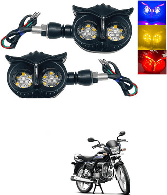 LOVMOTO Front, Rear LED Indicator Light for Hero Splendor Pro(Multicolor)