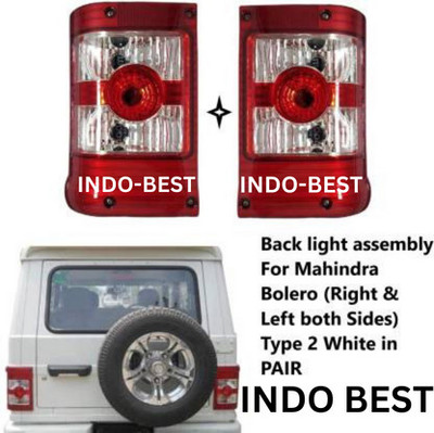 INDO-BEST INDO BEST-TAIL LIGHT BOLERO T-2 Tail Light Car Halogen for Mahindra (12 V, 20 W)(Bolero, Pack of 2)