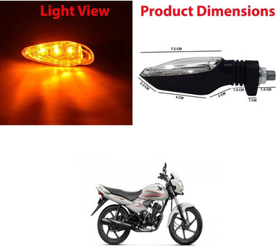 PRTEK Universal High Bright Front Rear Led Side Indicator Turn Signal V243 Indicator Light Motorbike LED for Honda (12 V, 12 W)(Dream Neo, Pack of 4)