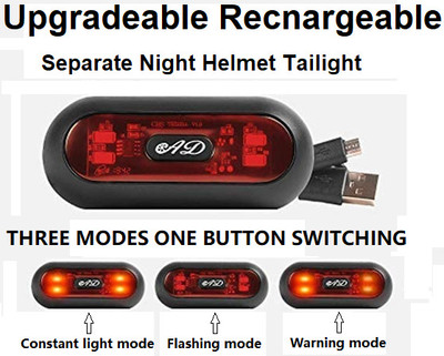 AIRSKY Helmet USB Charge Smart Light Strip Safety Signal Warning Light Helmet Tail Light Motorbike LED (2 V, 5 W)(Universal For Bike, Pack of 1)