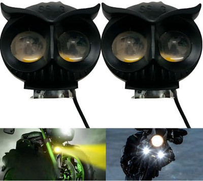 Anaisha Enterprises OWL Led fog light for all bikes(yellow & white), pack of 2 bulb and a switch Fog Lamp Motorbike LED (12 V, 20 W)(Universal For Bike, Pack of 2)